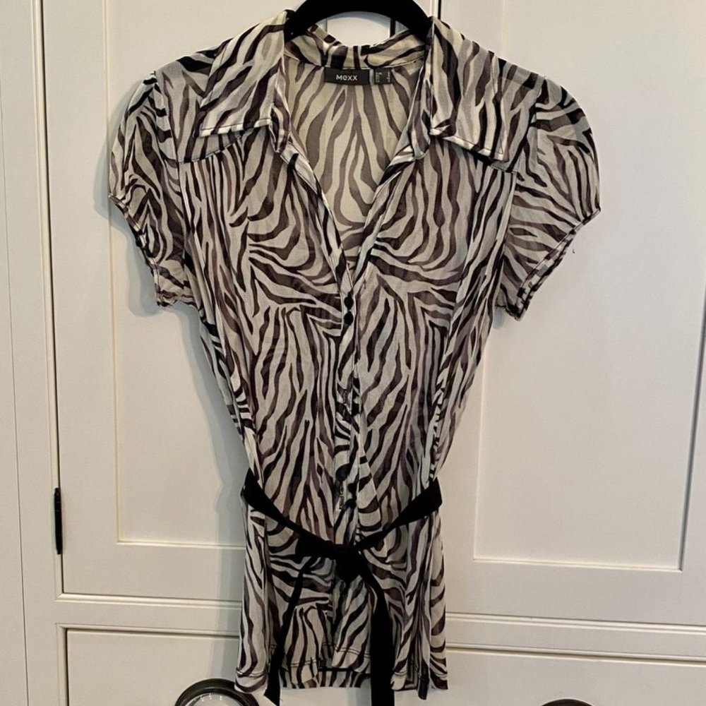 *NOT FOR SALE/SOLD* Mexx Sheer Zebra Print Blouse (Sz S)